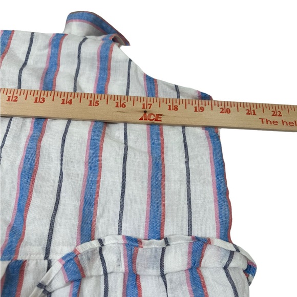 $198 Rails Sandy Tiered Dress in Tahiti Stripe size XL NWT Linen Rayon Cotton - Picture 13 of 16